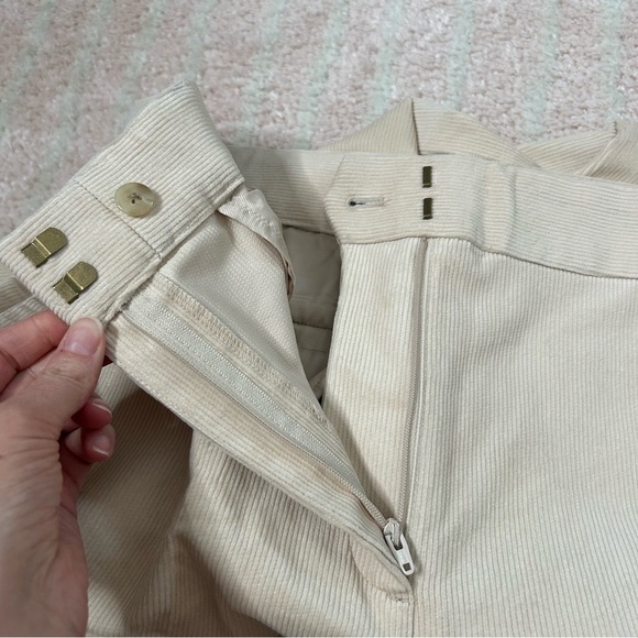 NWT Banana Republic Tan Corduroy Straight Trouser SZ 12 Office Workwear Academia - Picture 10 of 13